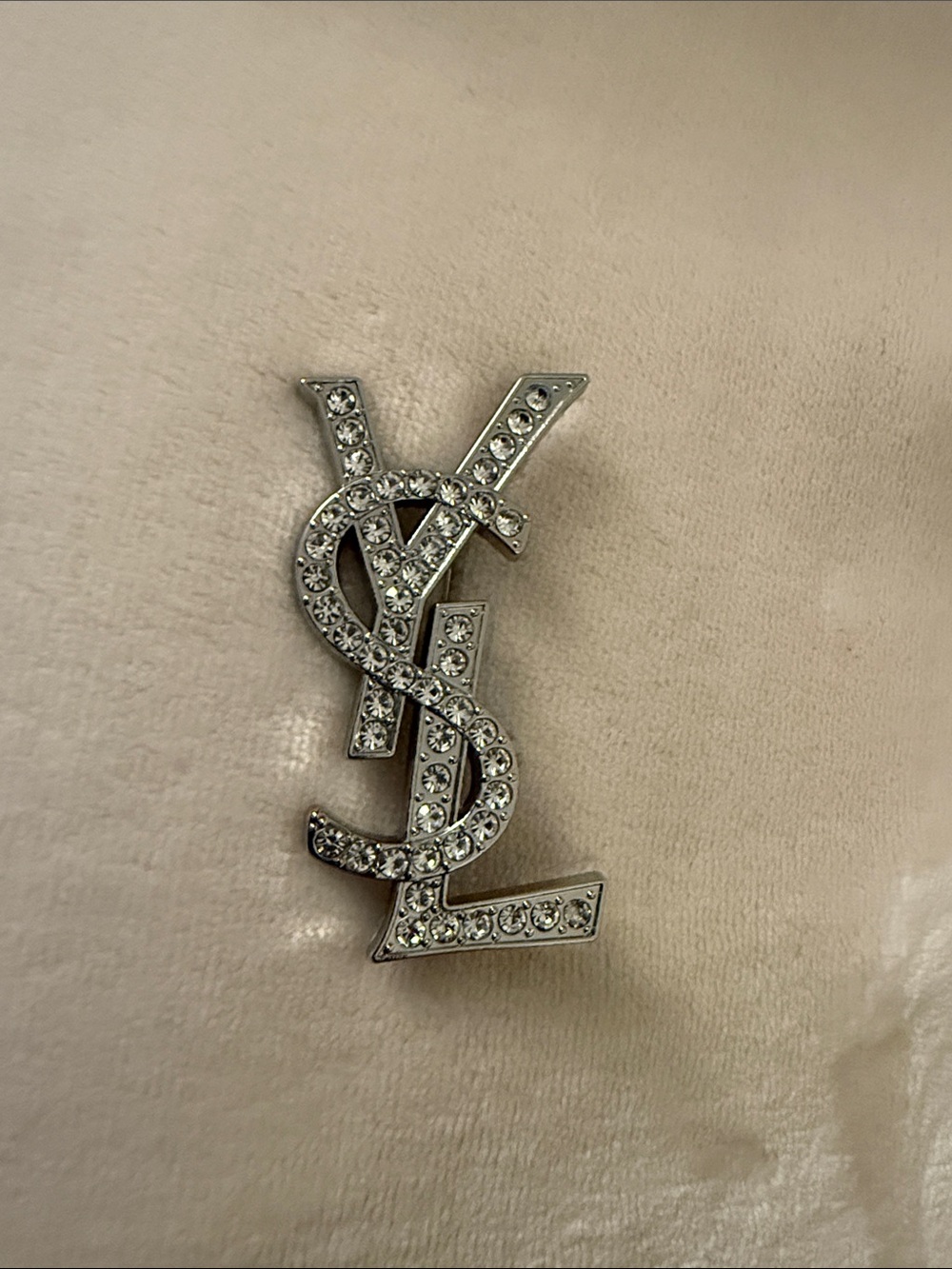 Women’s Brooches Silver with rhinestones